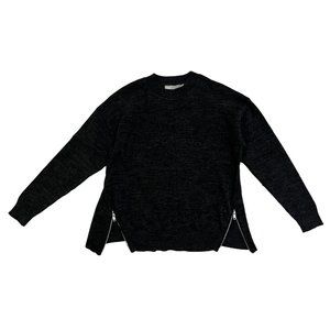 ASOS Women's Size 4 Dark Grey Heather Pullover Sweater w/Zip Side Slits